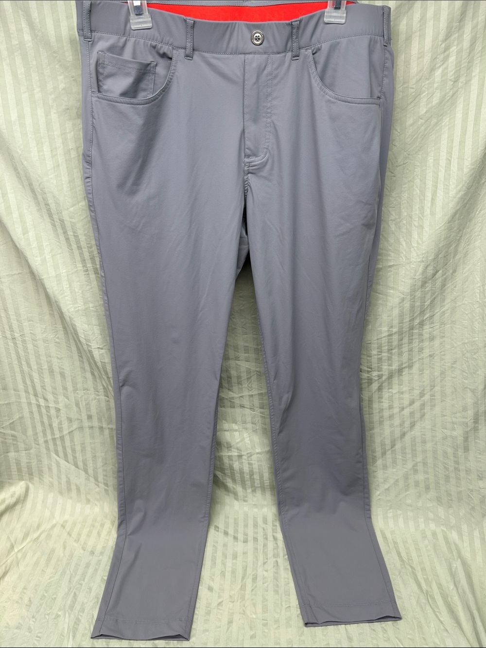 Men's Light Gray Performance Chinos - Stretch Golf Pants
